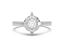 Starburst Diamond Halo Ring