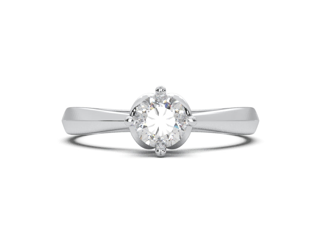 Cathedral Crown Solitaire Ring