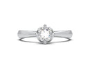 Cathedral Crown Solitaire Ring