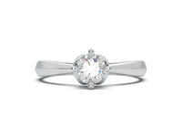 Cathedral Crown Solitaire Ring