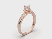 Cathedral Crown Solitaire Ring