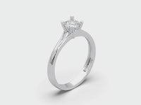 Subtle Heart Prongs Ring