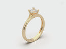 Subtle Heart Prongs Ring