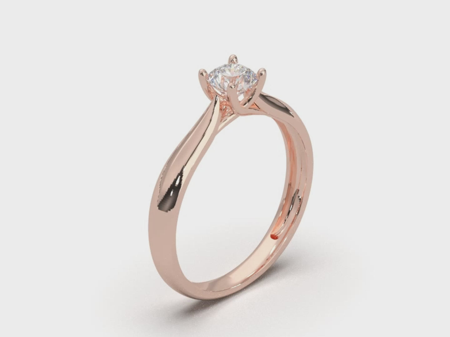 Modern Prong Diamond Ring