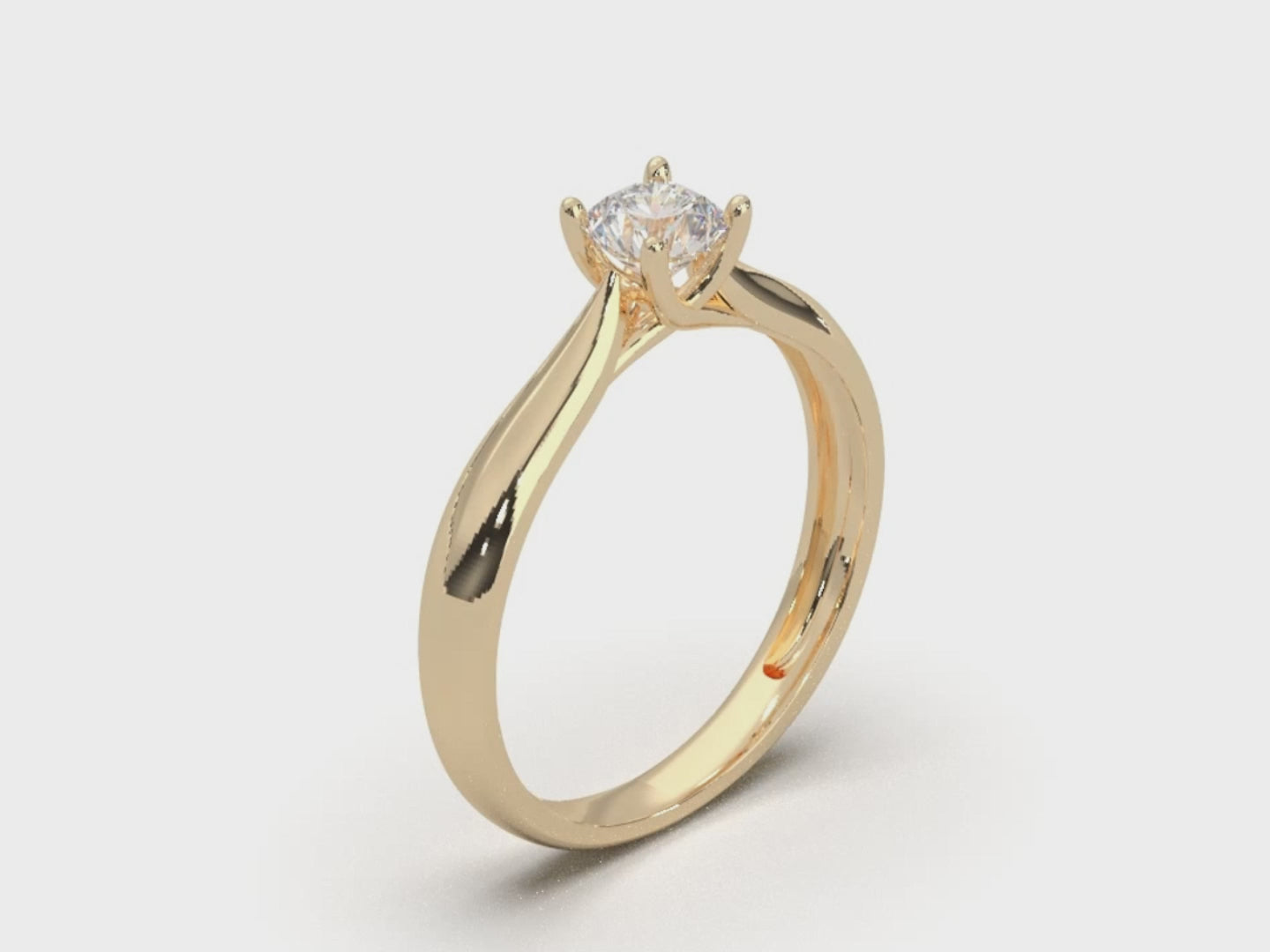 Modern Prong Diamond Ring