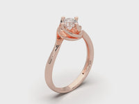 Swirling 4 Prong Ring